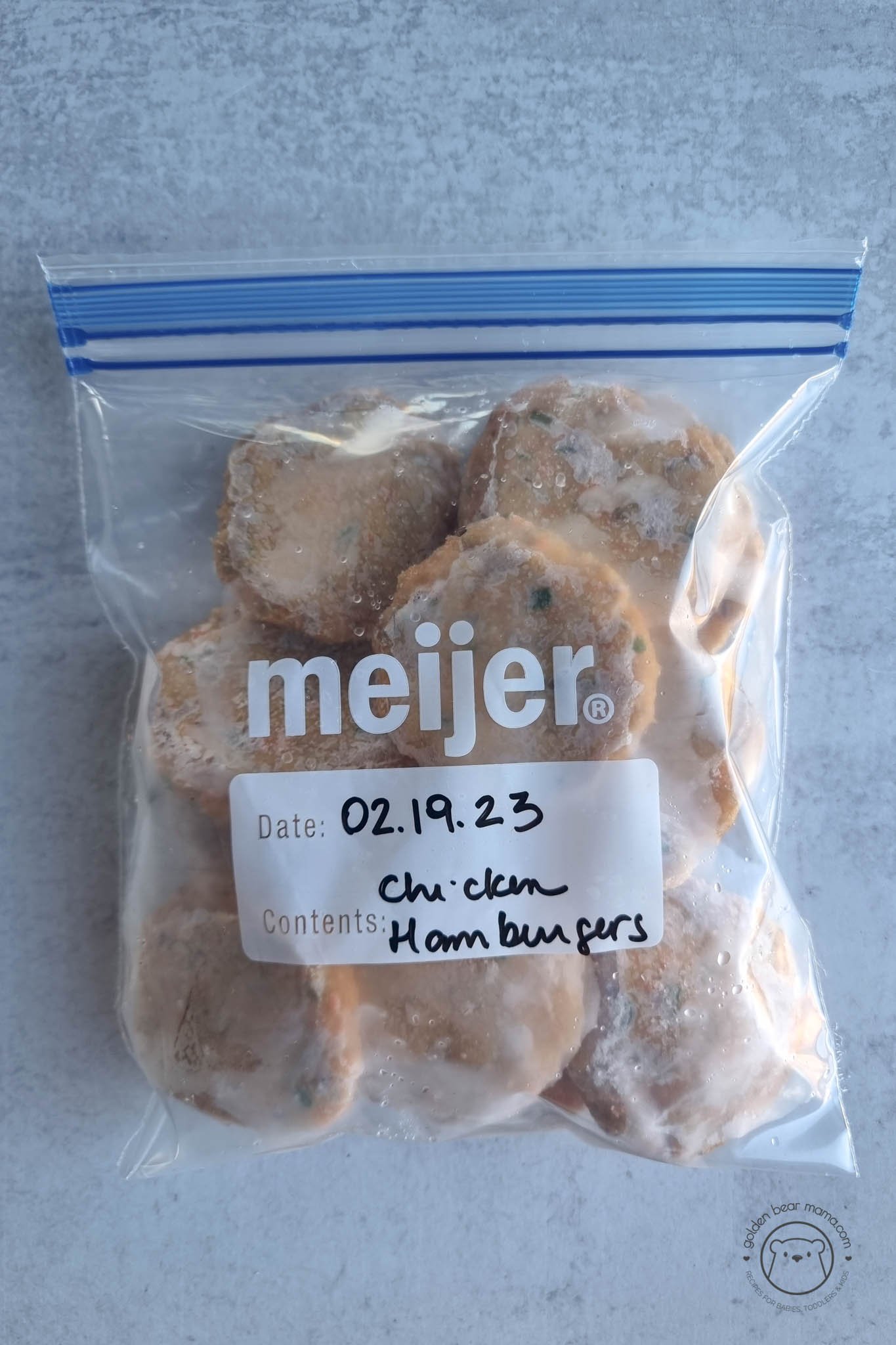 Easy Chicken Patties for Babies (with Veggie) Golden Bear Mama