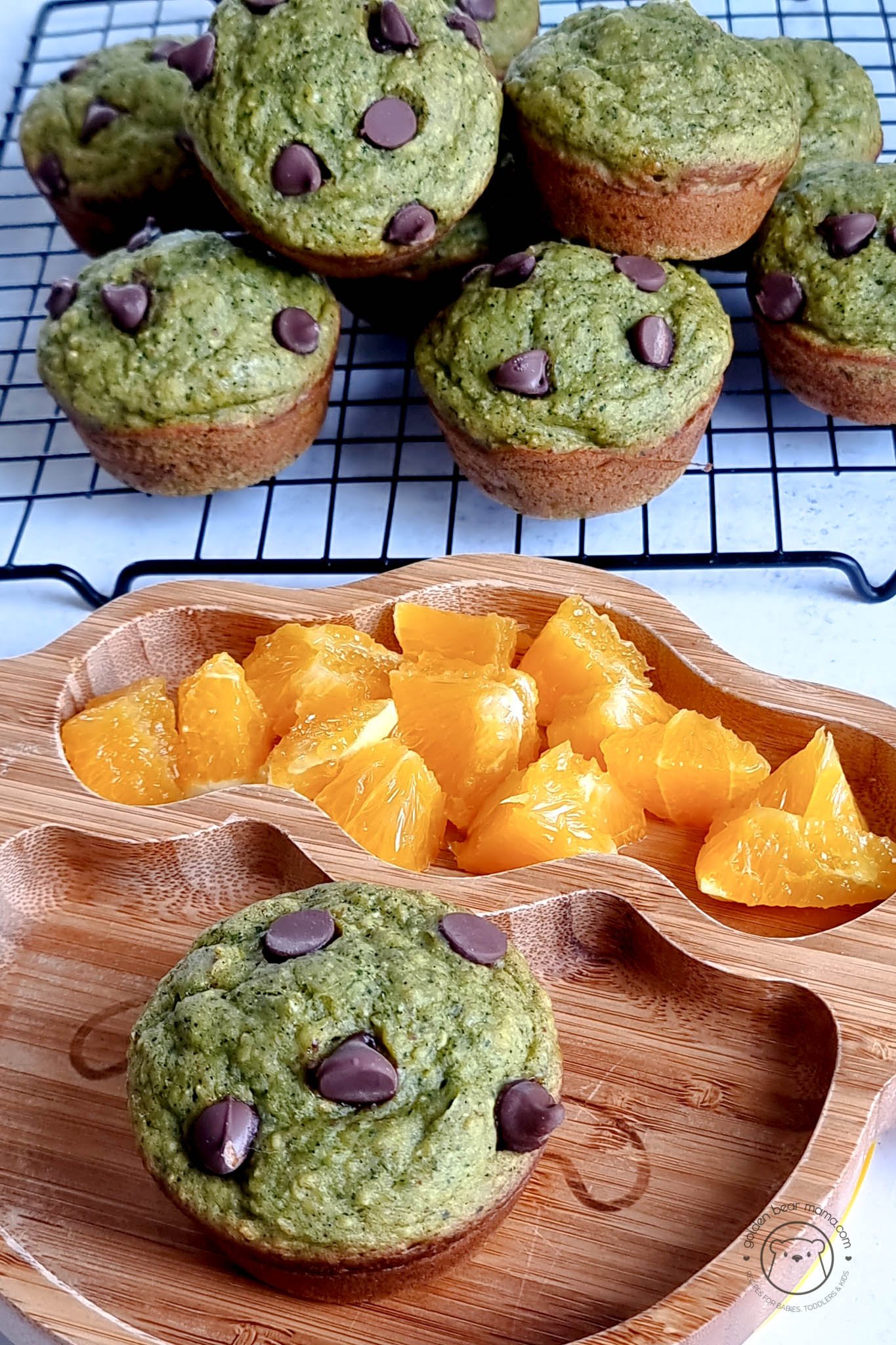 Healthy Spinach Banana Muffins (no added sugar) Golden Bear Mama