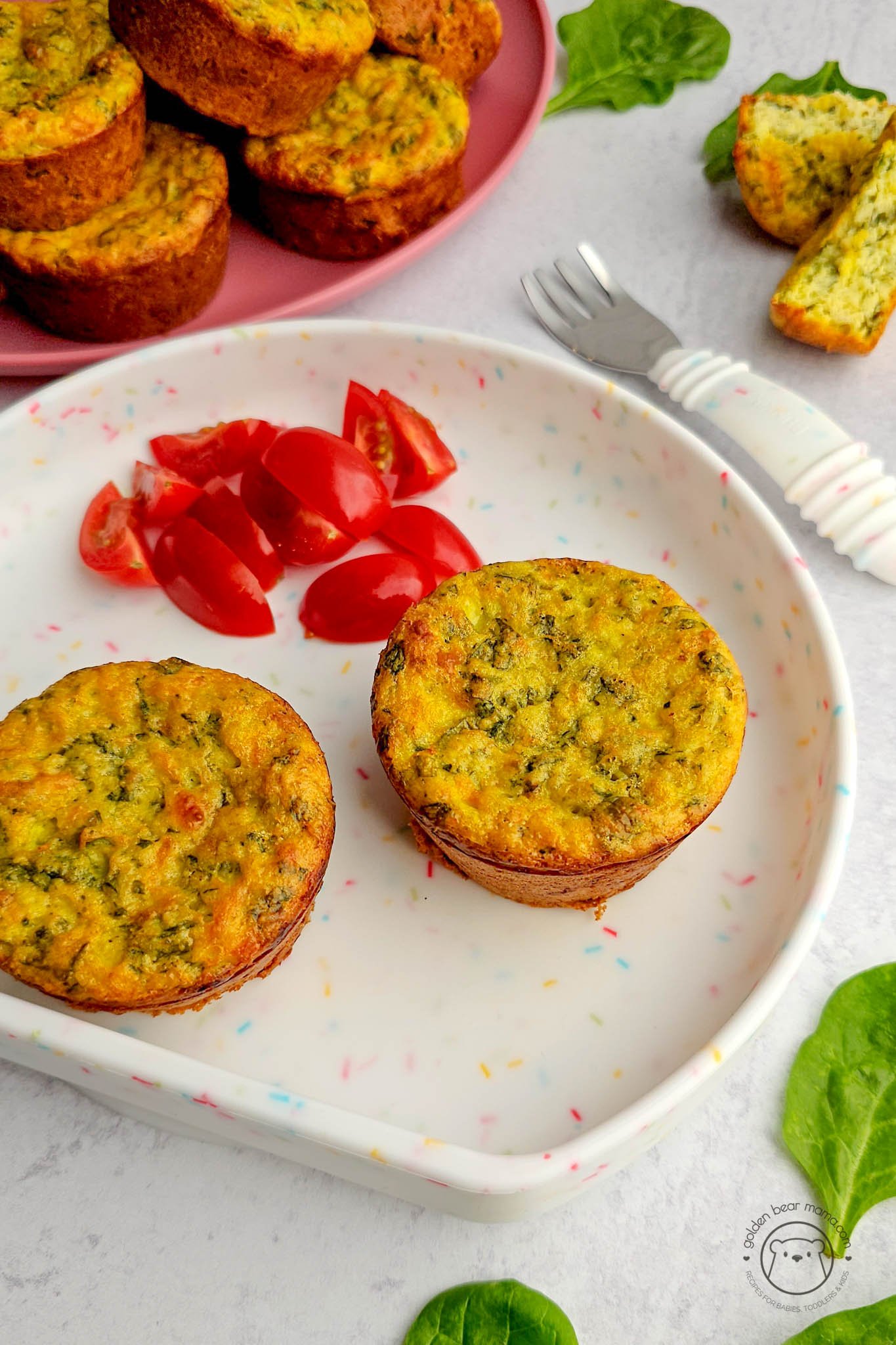 Healthy Spinach Egg Muffins (BabyLed Weaning) Golden Bear Mama