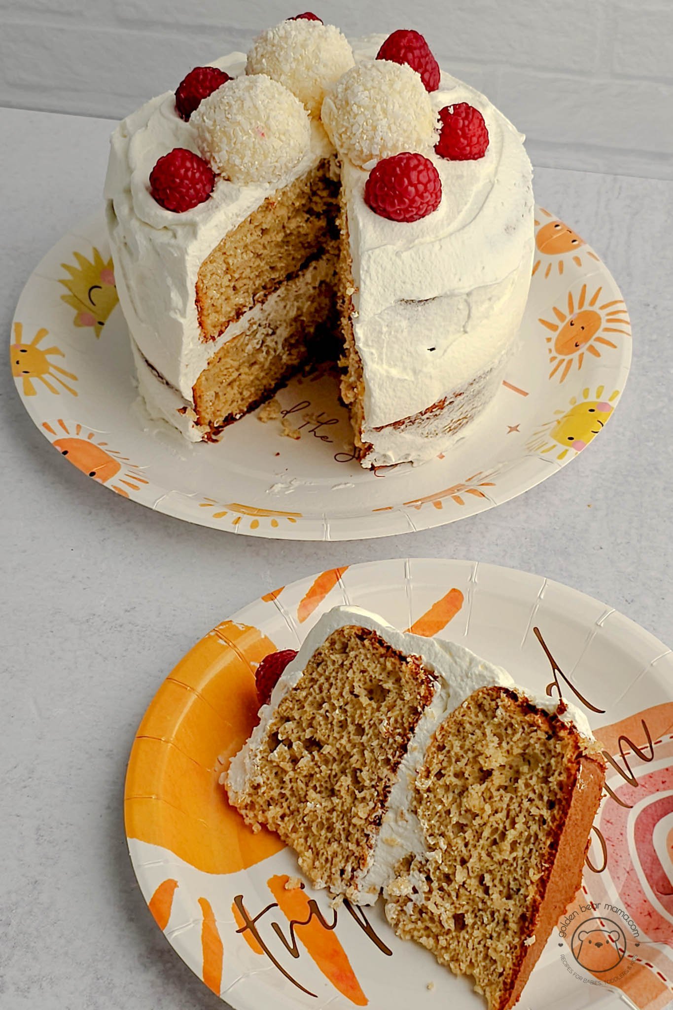 Smash cake sliced