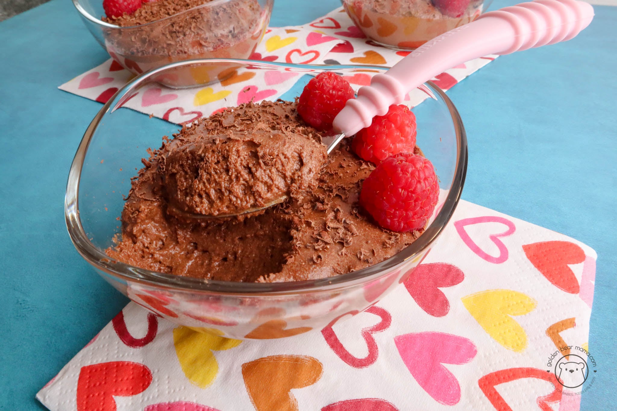 Aerated chocolate mousse single serve